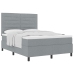 Cama con Box Spring  con Colchón Gris Claro 140x190 cm Tela