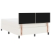 Cama Box Spring con colchón crema 140x200 cm tela de terciopelo