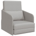 Sofá Cama de Piso  2 en 1 Gris Claro 65x80x83 cm Tela