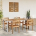 Mesa de Comedor al Aire Libre  Gris 180x90x75 cm de Acero y Madera Sólida de Acacia