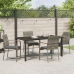 Conjunto de Comedor de Jardín  de 5 Piezas con Cojines en Gris Poliratán