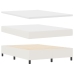 Cama Box Spring con colchón crema 140x200 cm tela de terciopelo