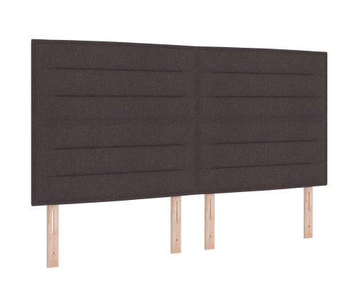 Cabecero  Diseño Líneas Marrón Oscuro 180 cm Tela