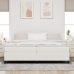 Cama de muelles  Crema 200x200 cm Tela pana