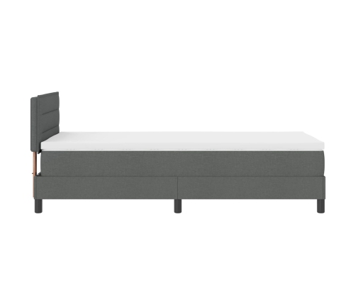Estructura de Cama  con Colchón Gris Tela 100 x 200 cm