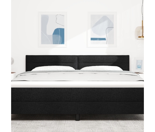 Cabezal de diseño Lines  Negro 180 cm Tela