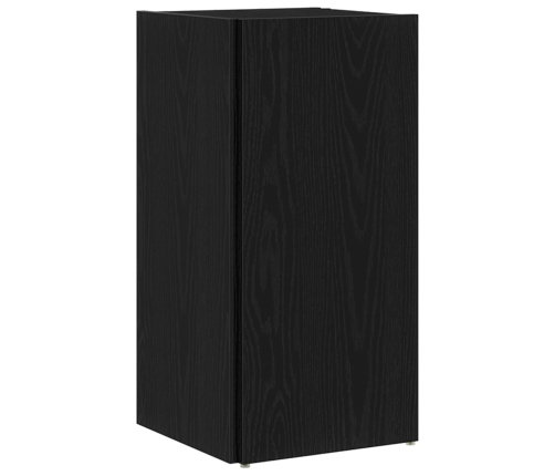 Gabinete Esquinero  Negro Roble 33x33x67 cm Madera Elaborada
