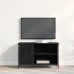 Aparador de TV  Negro Roble 80x40x50 cm Madera Ingeniada y Acero