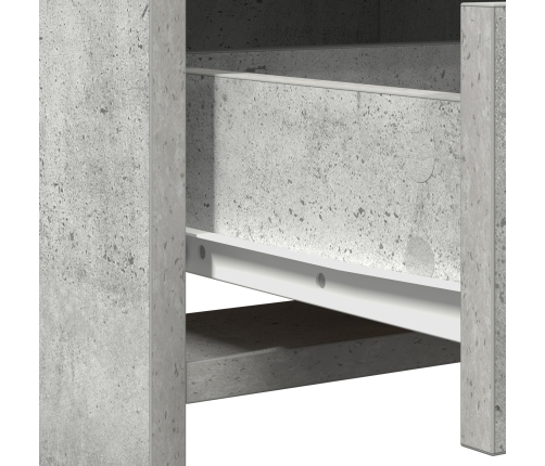 Mesa de maquillaje  con luces LED en gris concreto, 50x41x135 cm