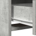 Mesa de maquillaje  con luces LED en gris concreto, 50x41x135 cm