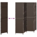 Divisor de habitación  4 paneles plegable marrón 195x180 cm poli ratán