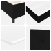 Cama con Base y Colchón Negro 200x200 cm Tela