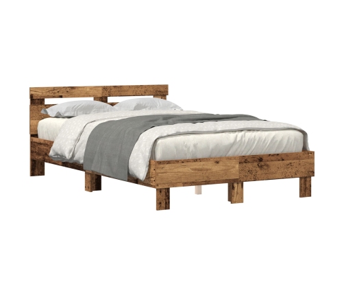 Armazón de Cama de Madera Elaborada Madera Vieja Madera