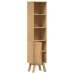 gabinete de baño  marrón 35x30x159 cm de madera maciza de pino