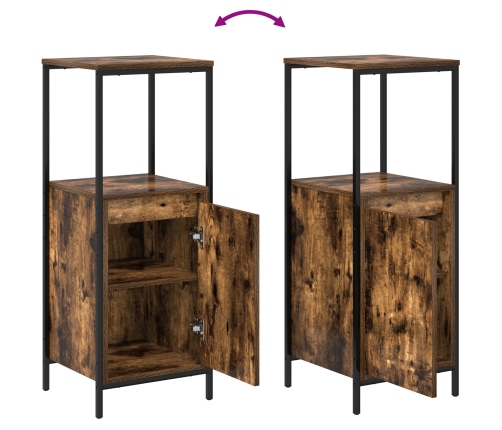 Conjunto de Muebles de Baño de 5 Piezas  en Roble Ahumado de Madera Derivada