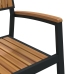 Juego de Comedor de Jardín Set de 7 Negro, Madera Natural