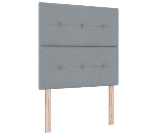Cama con somier y colchón  Gris Claro 90x200 cm Tela