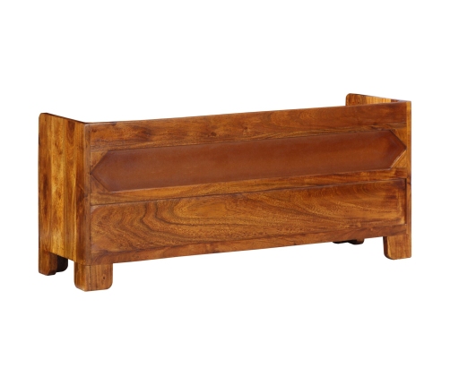 Banco para zapatos  100x35x45 cm de madera maciza de acacia