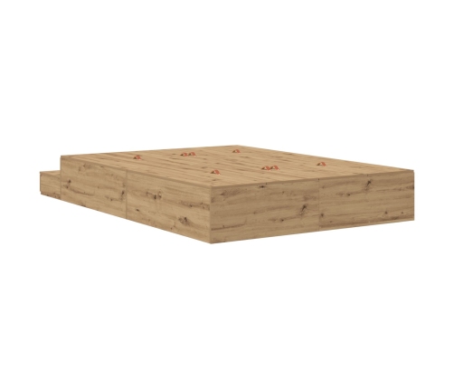 Cama de Almacenamiento  Marrón Madera elaborada 140 x 190 x 31.5 cm