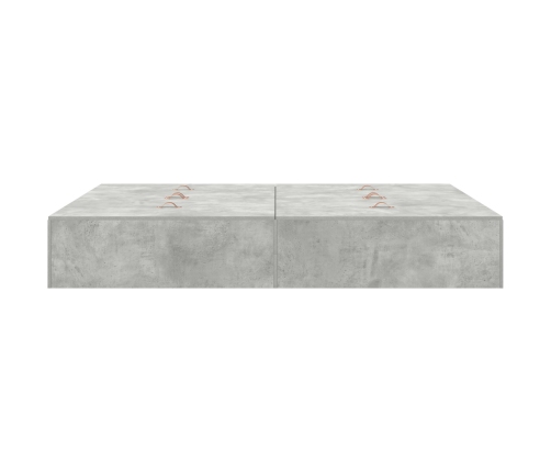 Marco de Cama de Almacenamiento  Gris Concreto 160x200 cm