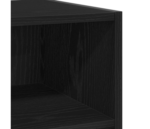 Mueble de almacenamiento Negro Roble 103,5x35x70 cm Madera elaborada