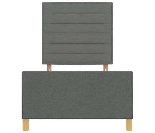 Estructura de Cama  Gris Oscuro 100x200 cm Tela