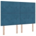 Estructura de Cama  Azul Oscuro 140x190 cm Terciopelo