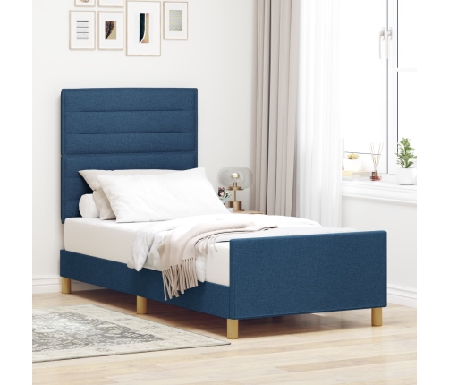 Estructura de Cama de Tela Azul  100x200 cm