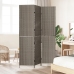 Divisor de habitación  3 paneles plegable gris 147x180 cm ratán polipropileno