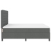 Cama con Base de Muelles  con Colchón Gris Oscuro Super King Tela