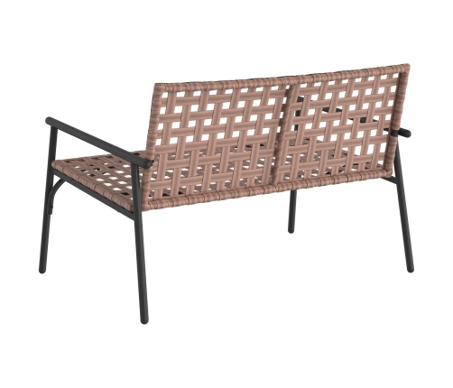 Banco de Jardín  Negro 113x79x75 cm Ratán Sintético