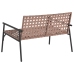 Banco de Jardín  Negro 113x79x75 cm Ratán Sintético