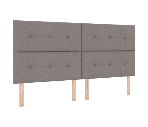Cabecera  con botones acolchados taupe 200 cm tela