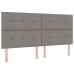 Cabecera  con botones acolchados taupe 200 cm tela