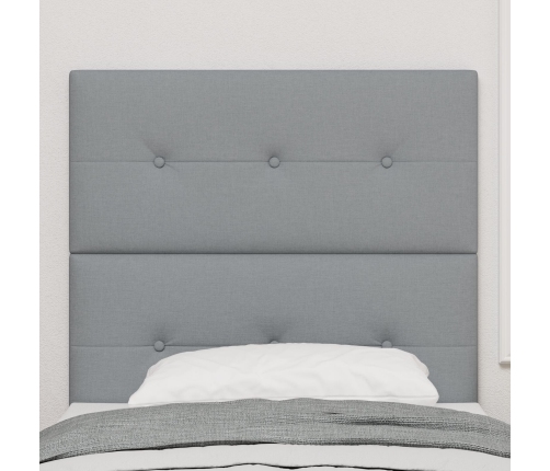 Cabecero Acolchado  Gris Claro 80 cm Tela
