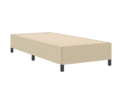 Estructura de Cama Verde Claro Gris 90x200 cm Tela de Corduroy