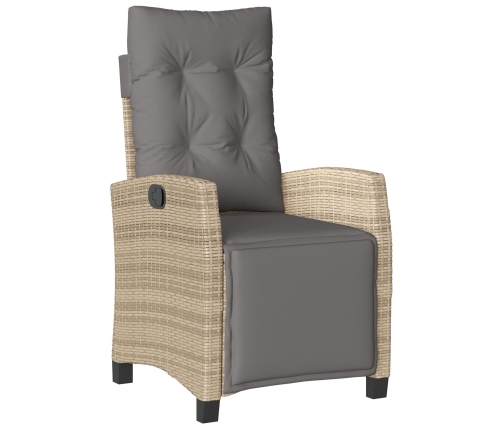 Set de Comedor de Jardín de 5 Piezas Beige de Poliratán