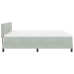 Cama con somier y colchón  Gris Claro Super King Terciopelo