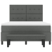 Cama con somier y colchón gris oscuro 140x190 cm