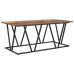 Mesa de café de madera reciclada 100x50x40 cm de madera de ingeniería y metal