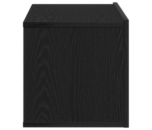 Soporte de TV de roble negro  80x30x30 cm hecho de madera aglomerada