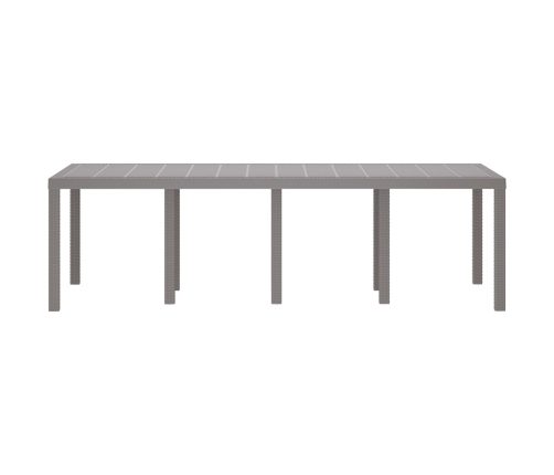 mesa de patio  Gris claro Metal, materiales sintéticos Grande