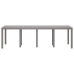 mesa de patio  Gris claro Metal, materiales sintéticos Grande