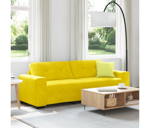 Sofá  de 3 Plazas Amarillo 180 cm Terciopelo