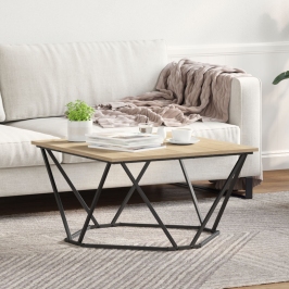 Mesa de café  Roble Sonoma Tablero de partículas y metal Mediana