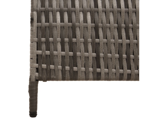 Divisor de habitación  3 paneles plegable gris 147x180 cm ratán polipropileno