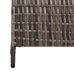 Divisor de habitación  3 paneles plegable gris 147x180 cm ratán polipropileno
