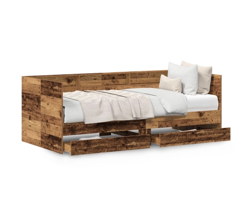 Cama Nido  con Cajón Madera Vieja Madera Elaborada 75 x 190 cm