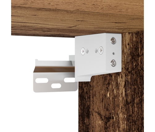 Mueble de TV de pared con luces LED Madera vieja 60x30x40 cm