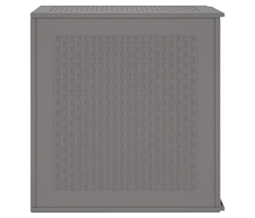 Caja de Almacenamiento Jardín Gris Claro 55x53x57 cm PP